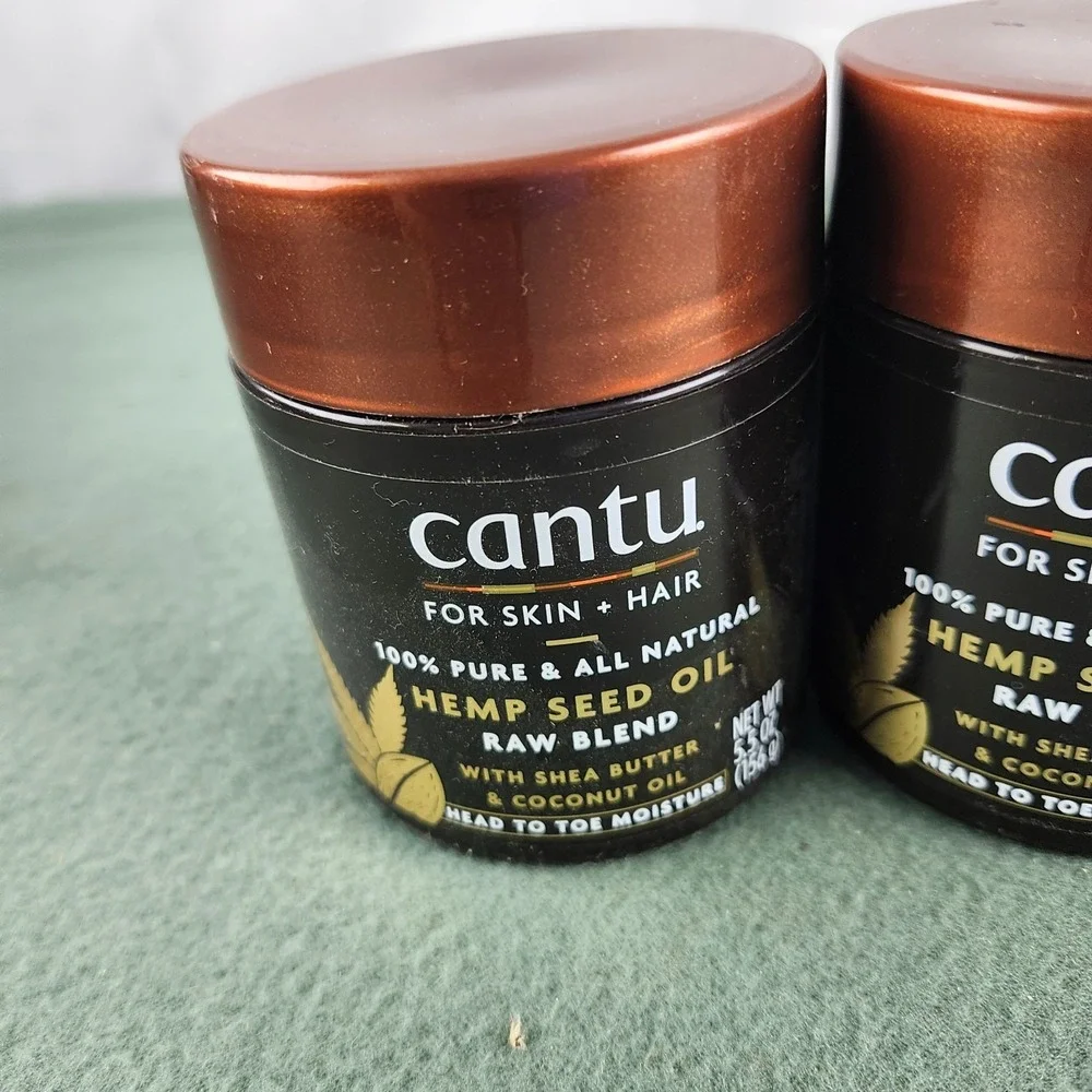 LOT OF 4--Cantu For Skin + Hair HEMP SEED OIL Raw Blend, Shea Butter 5.5 oz Each